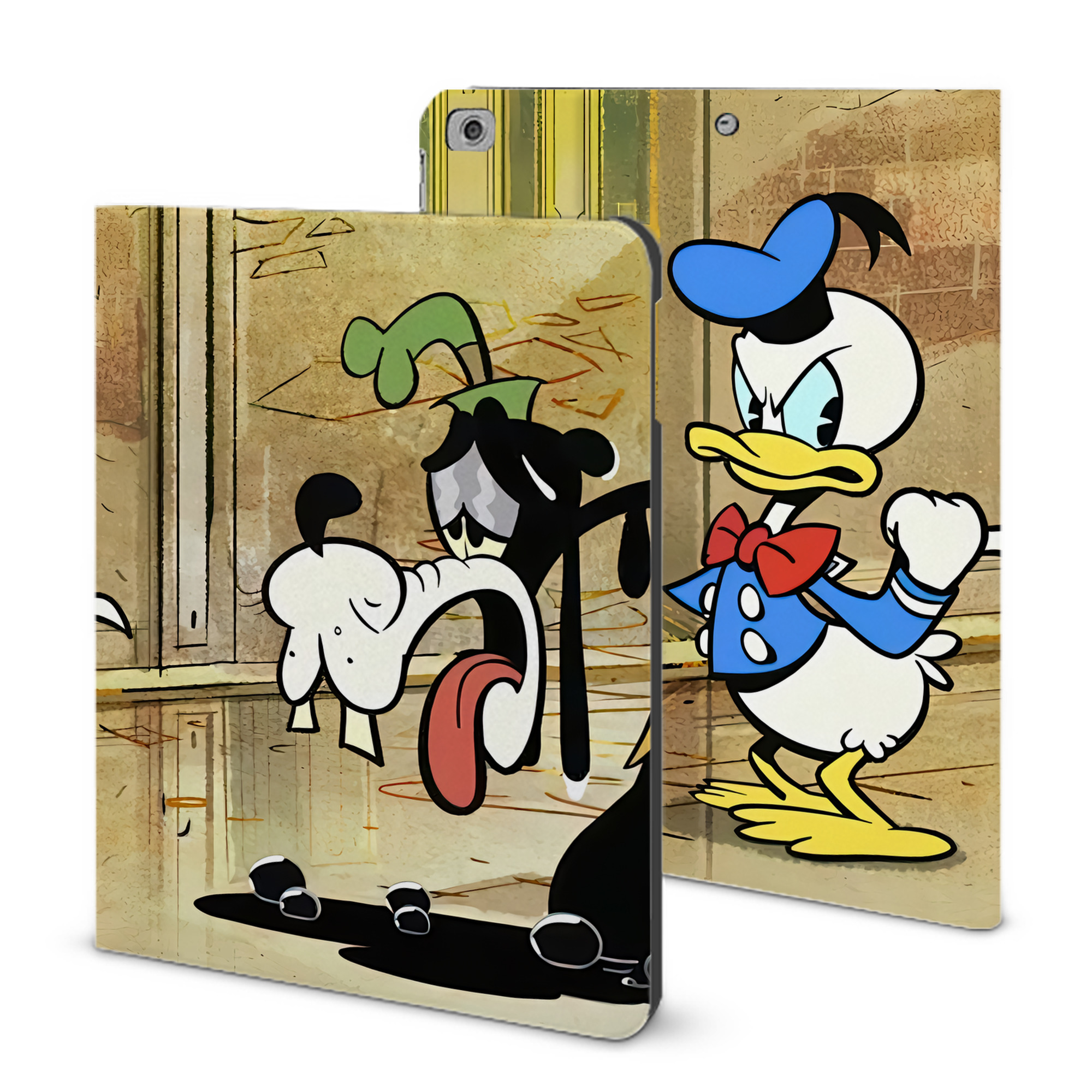 （画像用） ミッキーマウス Mickey Mouse IPad ケース ブック型 PUレザー TPU 耐衝撃 軽量 薄型 ペン収納なし 全面保護 IPad 各モデル対応
